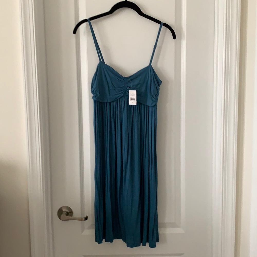 NWT LOFT Blue Empire Waist Sundress Size Medium